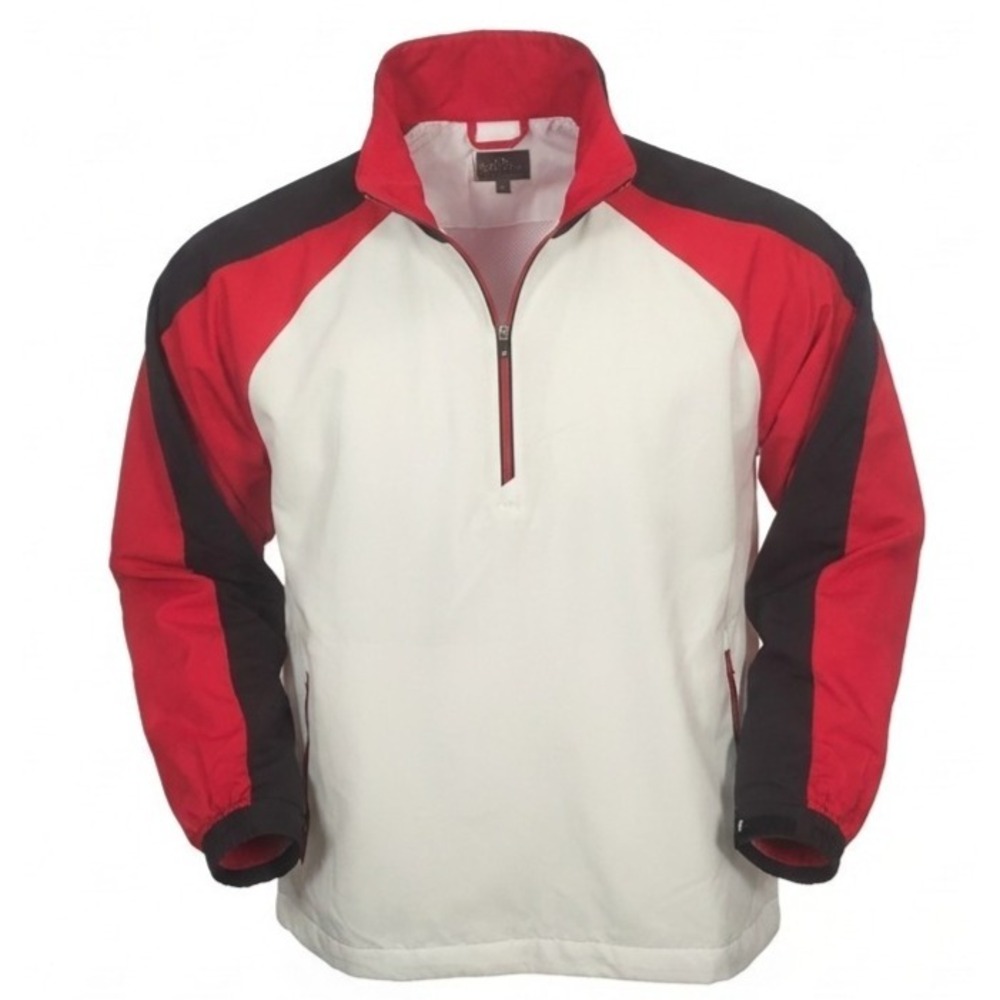 FootJoy Jacket Mens M Red FJ‎ Golf Windbreaker Pullover Colorblock 1/4 Zip Rain